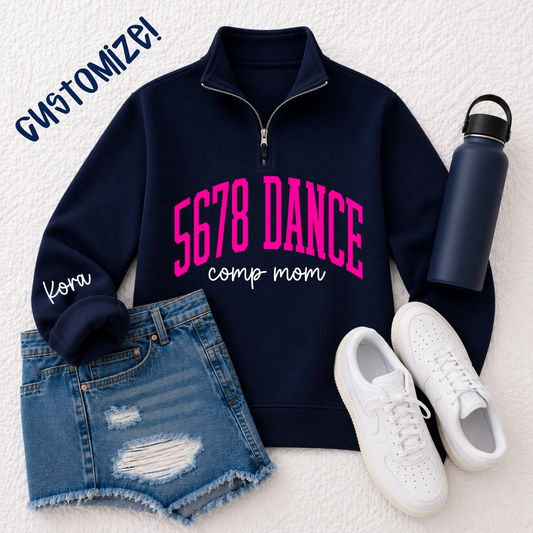 5678 Varsity 1/4 Zip: Custom option