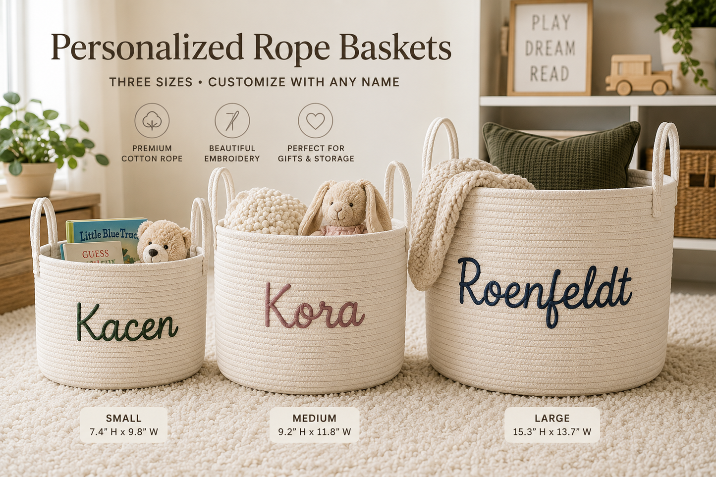 Personalized Rope Basket (CLOSES 8/2 @ 11:59 P.M.)