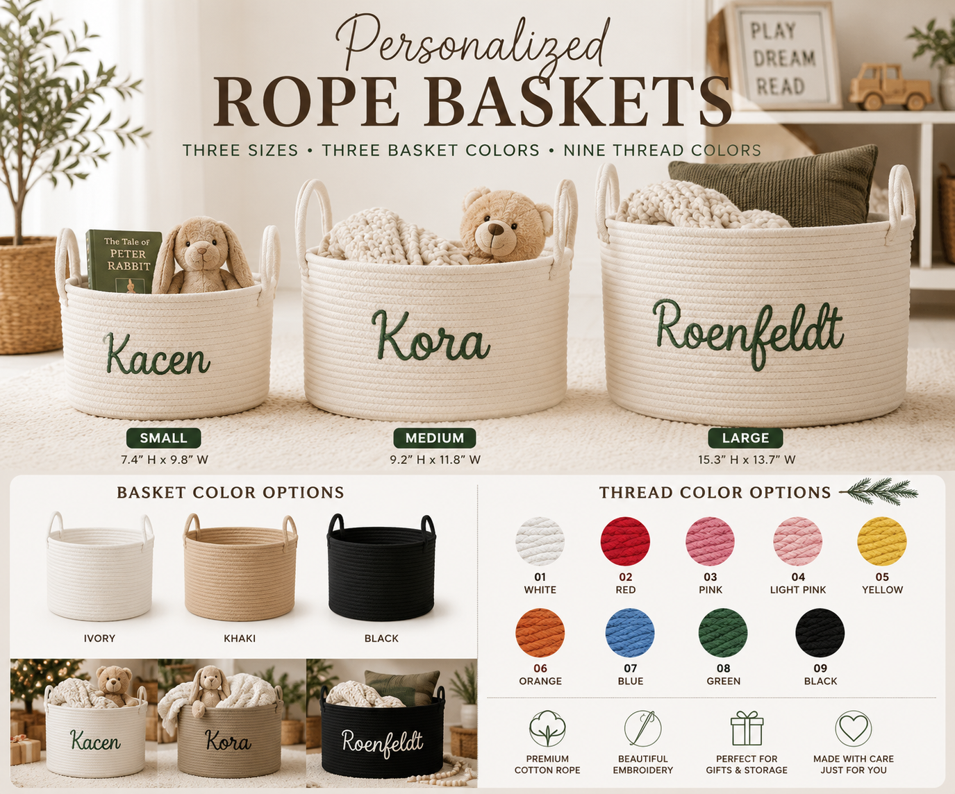 Personalized Rope Basket (CLOSES 8/2 @ 11:59 P.M.)