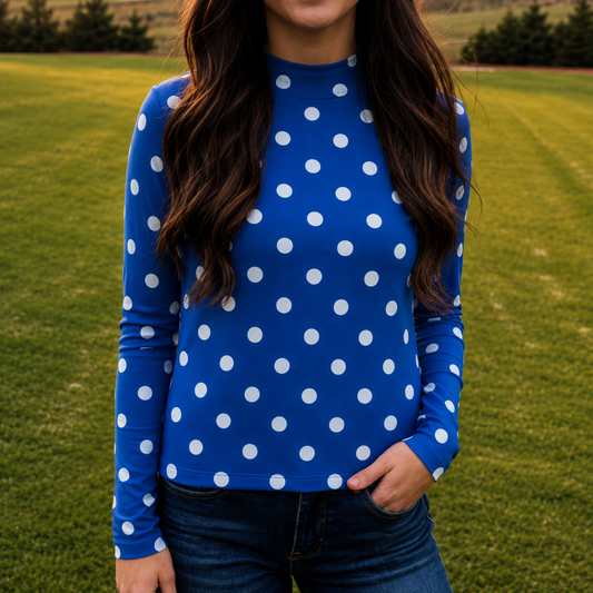 Polka Dot Mesh Long Sleeve Underlay