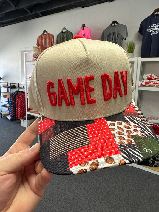 Game Day Pattern Hat (Red)