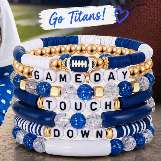 Royal Game Day Stack Bracelet Set