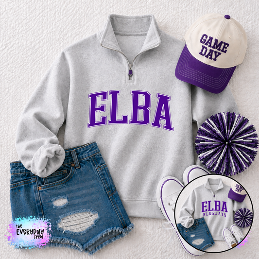 Elba: Varsity 1/4 Zip (Ash)