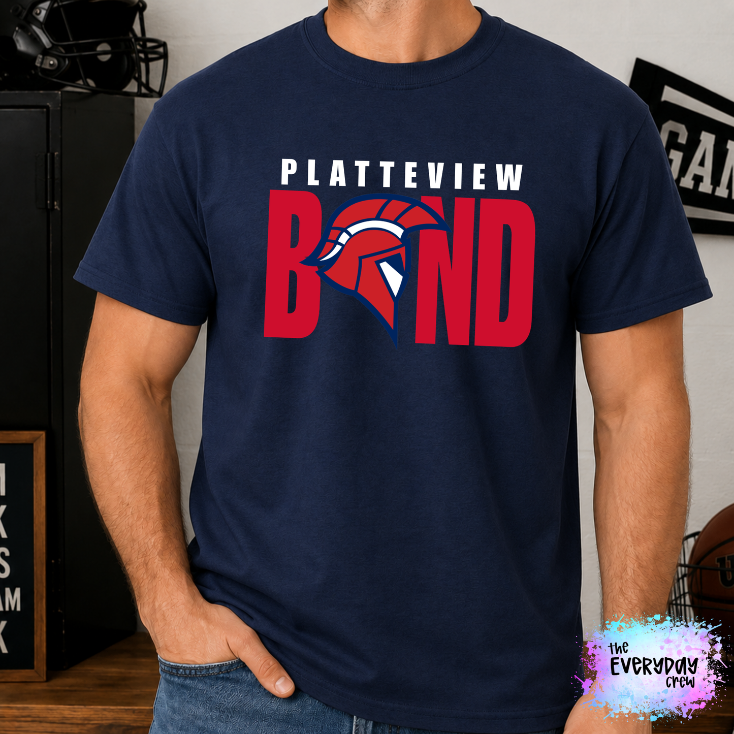 Platteview Band Trojan Head