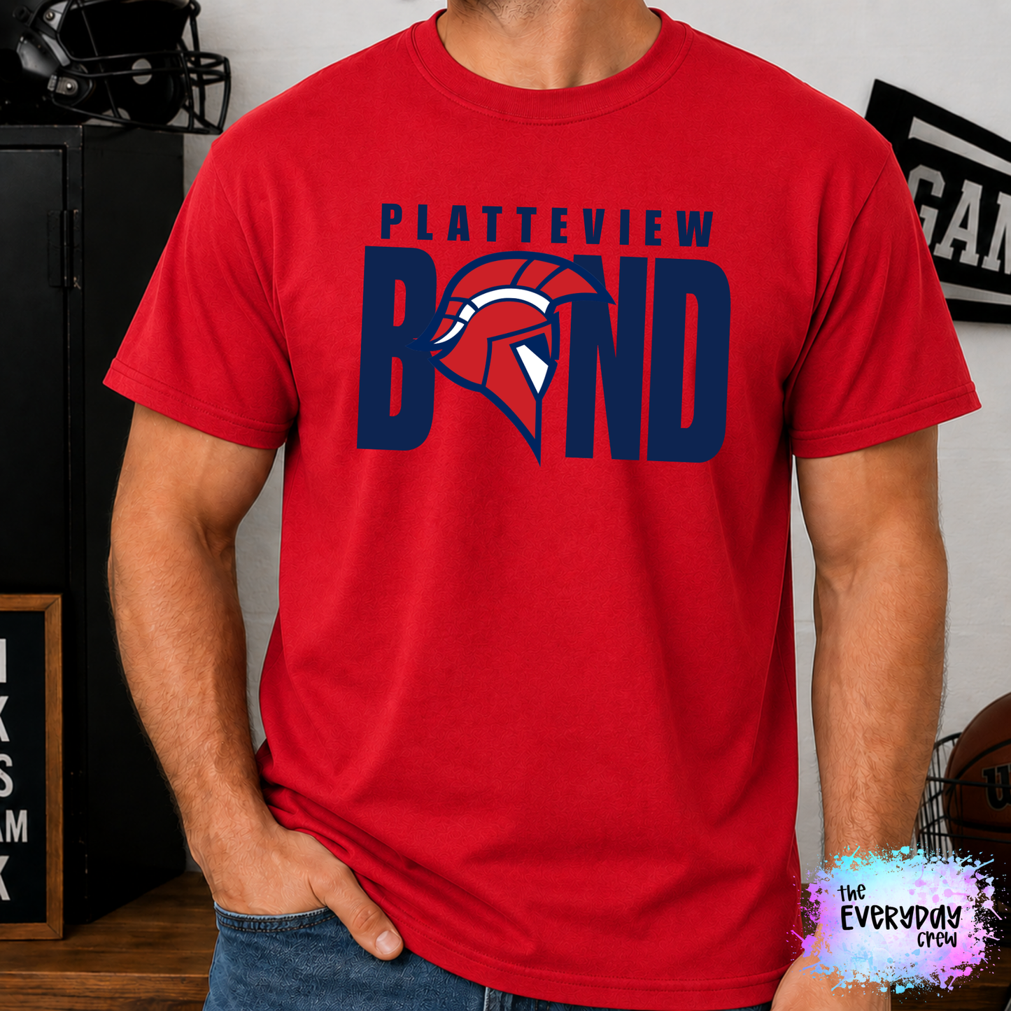 Platteview Band Trojan Head