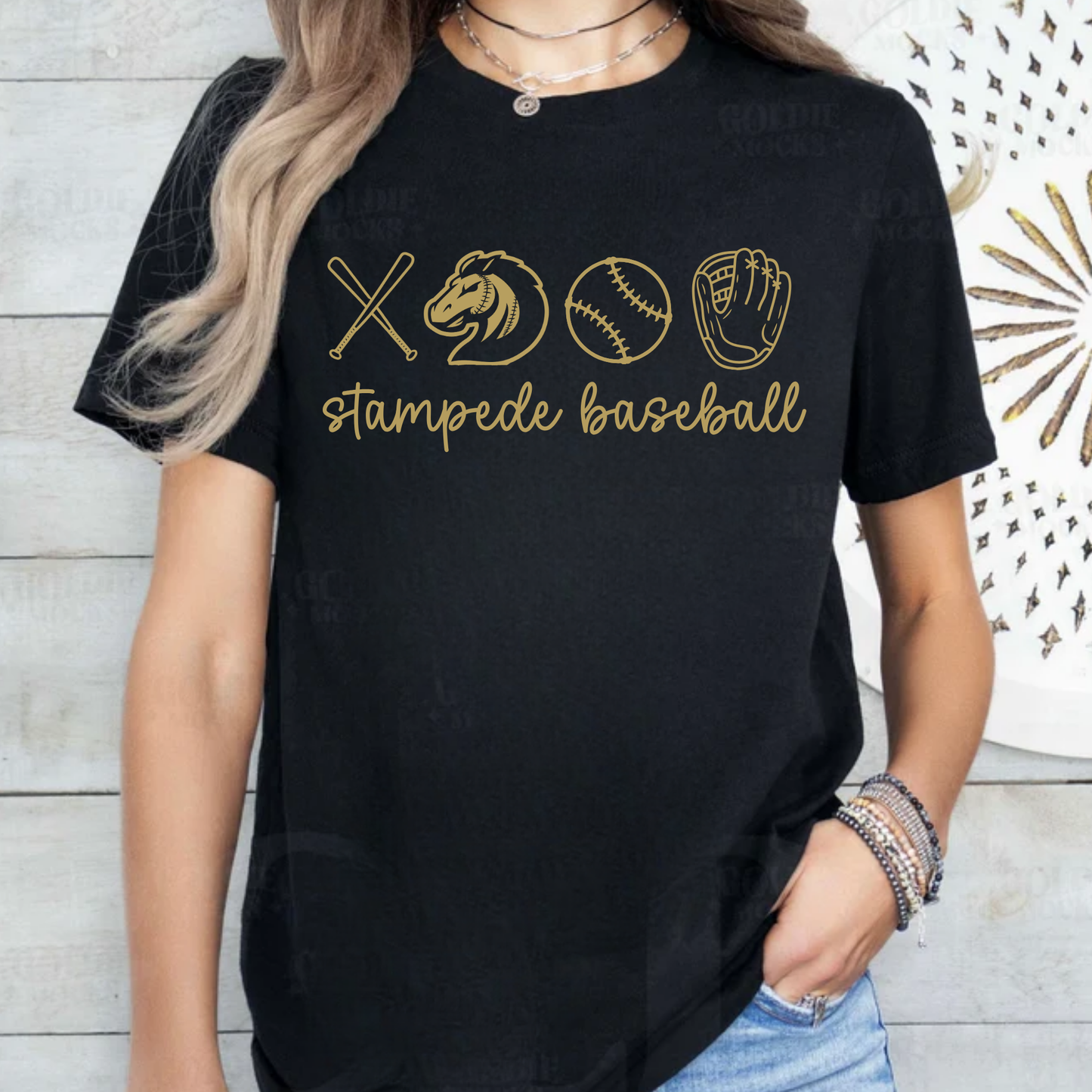 Stampede Baseball Outline