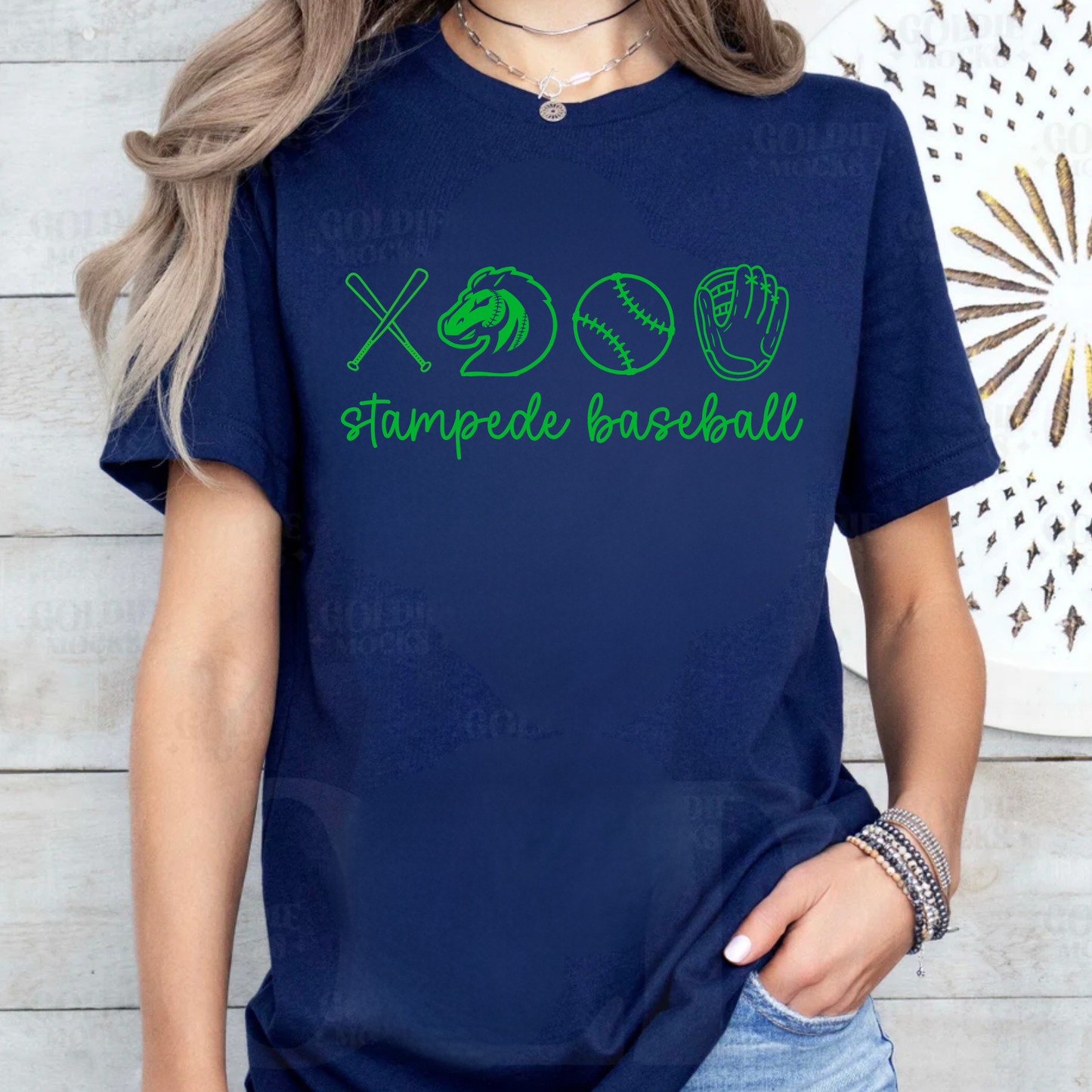 Stampede Baseball Outline