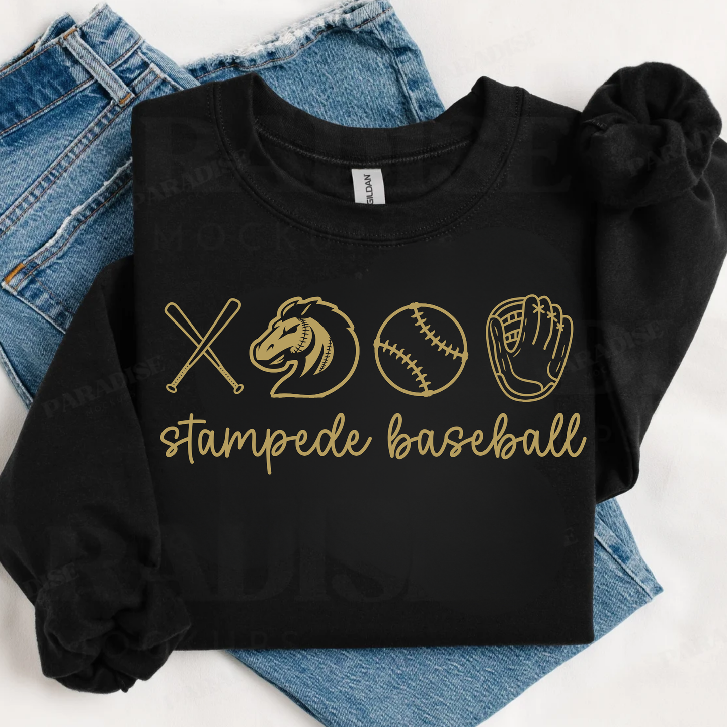 Stampede Baseball Outline